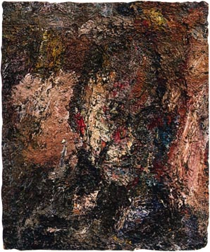 Eugène Leroy, Portrait rose, 1963-1968, huile sur isorel - 0,61× 0,50 m.