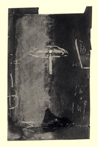 Evelyn Ortlieb, Ecriture sur Zinc, 1997. 60×37 cm.